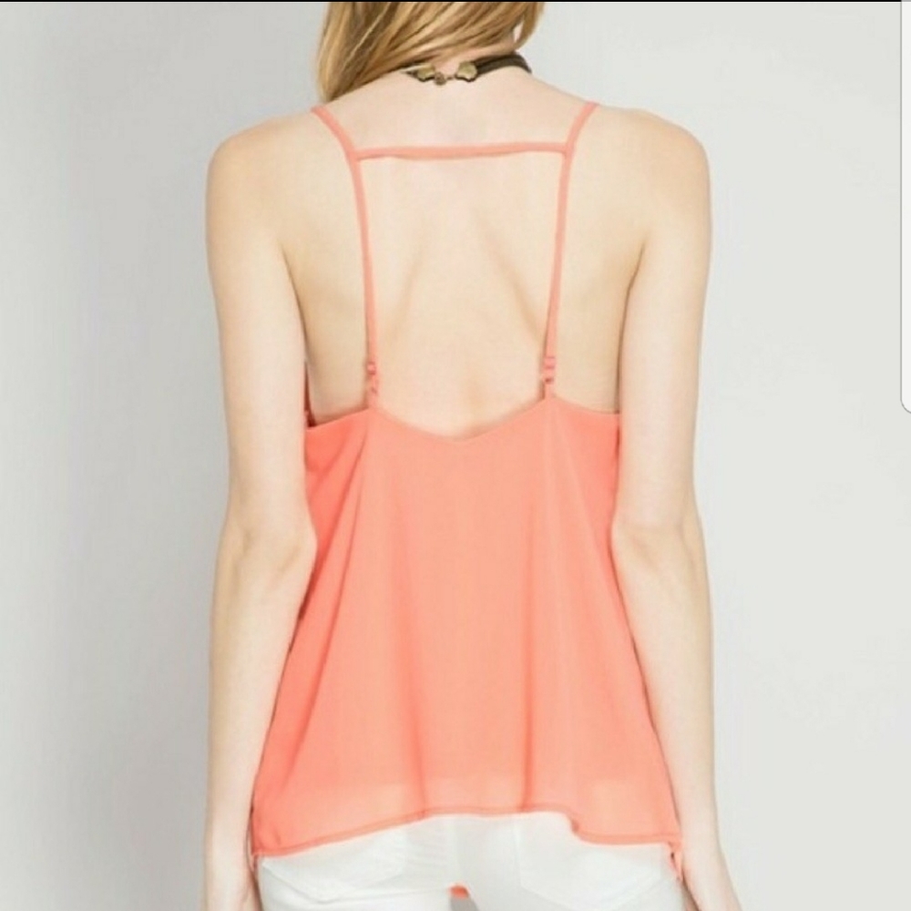 Criss cross spaghetti strap cami top - Picture 2 of 2